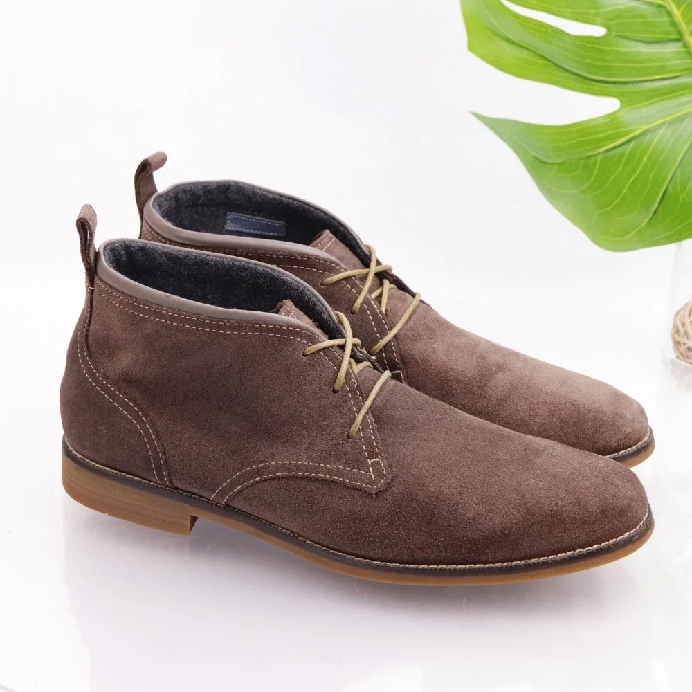 Cole Haan Mens Curtis Chukka Boots Size 12 Brown Suede Waterproof Lace Up Casual